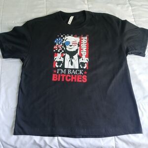 Donald Trump Presidential 45, 47 T-shirt Black/Red Size Large